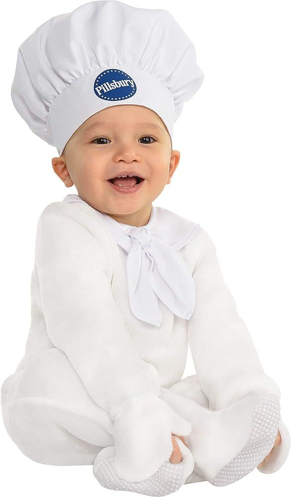 Party City Pillsbury Doughboy Halloween Costume for Babies, Includes Jumpsuit, Hat and Booties | Amazon (US)