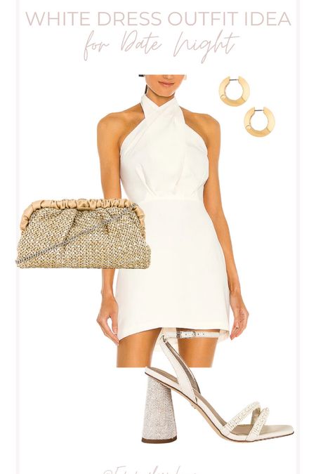 White dress for summer date night. White dress, date night outfit, summer style, summer fashion. 

#LTKstyletip