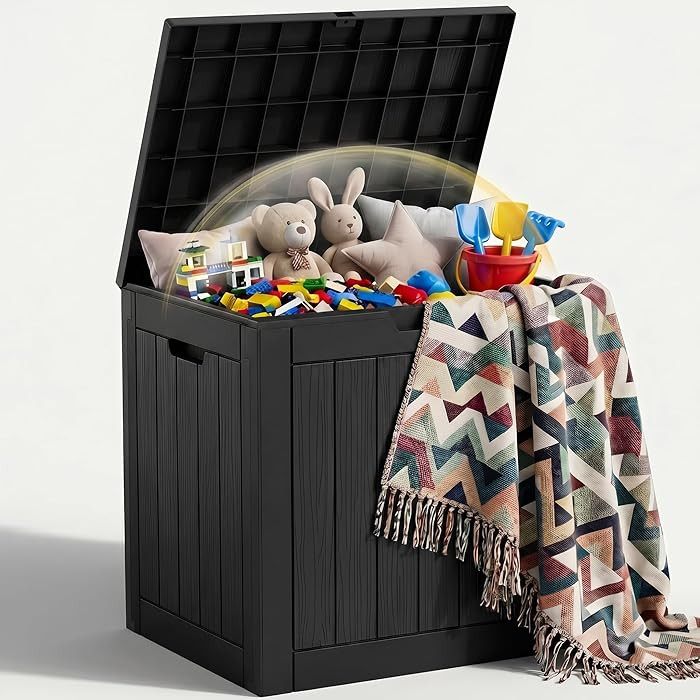 EFU Outdoor Storage Box 38 Gallon Deck Box (Indoor & Outdoor) Lockable UV Resistance Waterproof R... | Amazon (US)