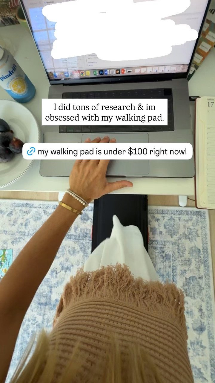 This walking pad is on sale for under $100 right now! I did tons of research and absolutely love it ￼