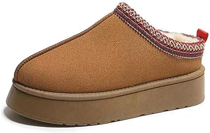 Women's Slippers Platform Mini Boots Short Ankle Boot Fur Fleece Lined Sneakers House slippers Fo... | Amazon (CA)