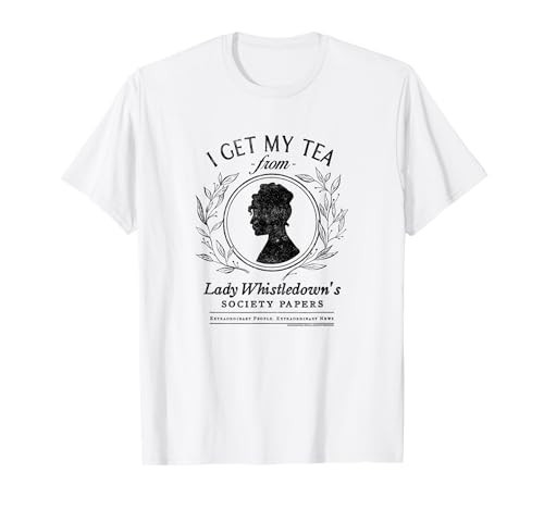 Bridgerton I Get My Tea from Lady Whistledown's T-Shirt Small | Amazon (US)