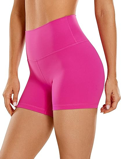 CRZ YOGA Womens Butterluxe Biker Shorts 4'' - High Waisted Booty Workout Volleyball Yoga Spandex | Amazon (US)