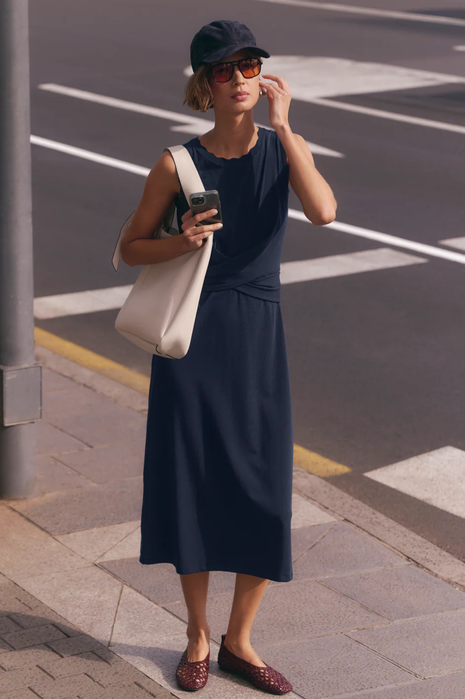 Anais Jersey Dress - Midnight | WYSE London