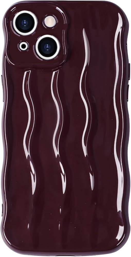 Anuck for iPhone 13 Case Wavy Edge Water Ripple Pattern Design, Cute Wave Curly Frame Shape Soft ... | Amazon (US)