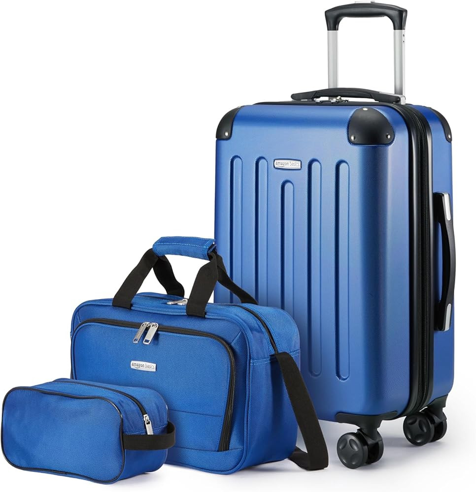 Amazon Basics 3-Piece Luggage Set, Including One Carry-On Luggage (22" Expandable Hardside Suitca... | Amazon (US)