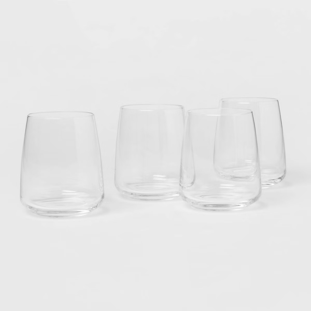 4pk Simsbury Stemless Wine Glasses - Threshold™: Clear Glass Cups, Dishwasher-Safe, BPA & Lead-... | Target