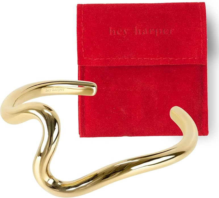 Hey Harper Gold Cuff Bracelet - Bangle Trendy Chunky Non Tarnish Gold Cute Stackable Waterproof B... | Amazon (US)