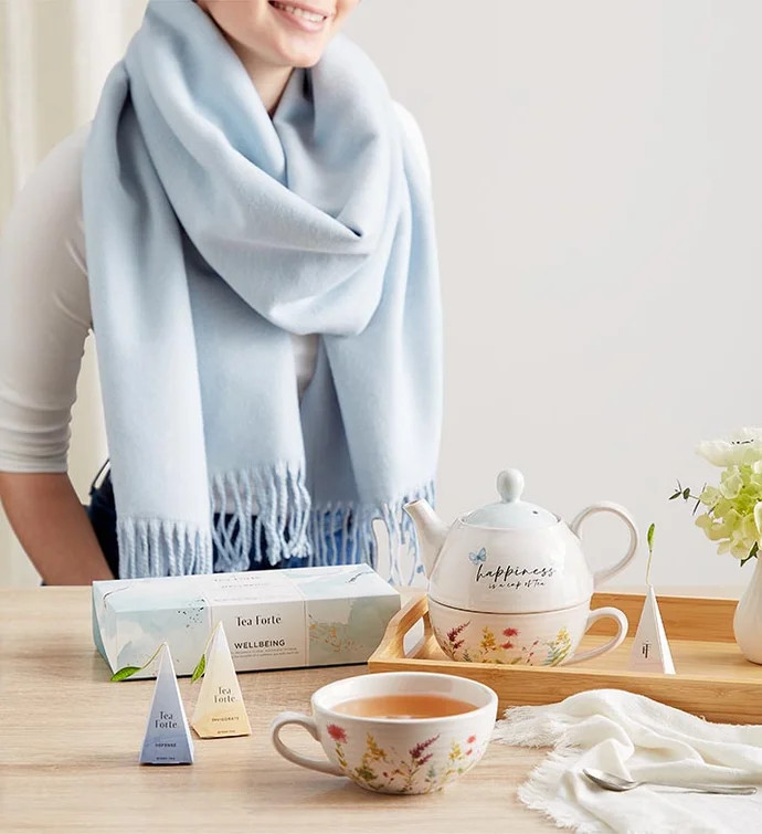 The Giving Wrap Tea Gift Set | 1800flowers.com
