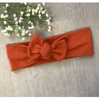 Burnt Orange Headband / Fall Autumn / Baby Headband / Toddler Headband / Baby Shower / Baby Bow / Ne | Etsy (US)