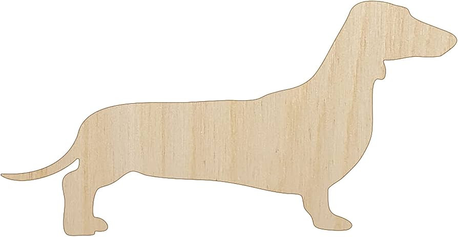 Smooth Haired Dachshund Dog Solid Unfinished Wood Shape Piece Cutout for DIY Craft Projects - 1/8... | Amazon (US)