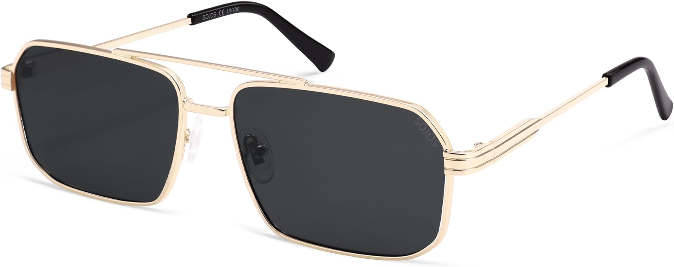 SOJOS Retro Polarized Square Sunglasses for Women Men Vintage Large Double Bridge UV Protection M... | Amazon (US)