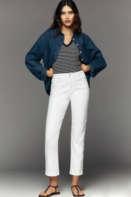 AG Mari Crop High-Rise Straight-Leg Jeans | Anthropologie (US)