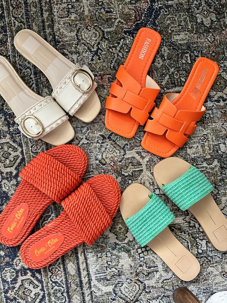 Spring sandal lineup 
Add some color to your outfits this season! 💚🧡🤍

#LTKstyletip #LTKshoecrush #LTKU