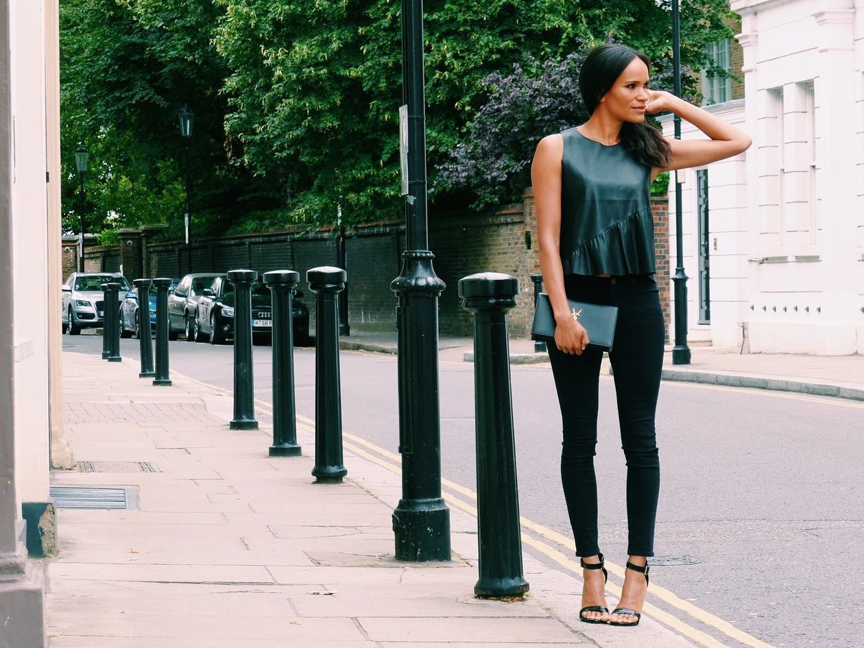 This pic was taken on the street in London’s Chelsea neighborhood. My wonderful husband stepped in as photographer and I wore my favorite Frame denim skinny black jeans, a leather tank top and a pair of classic strappy high heels. My clutch is a forever favorite from YSL. — travel, London, edgy look, all black look, London chic

#londonfashionweek #lfw #londonstories #mystylemyway #tbt

#LTKTravel #LTKStyleTip