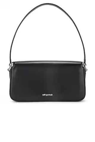 self-portrait Leather Baguette Bag in Black from Revolve.com | Revolve Clothing (Global)