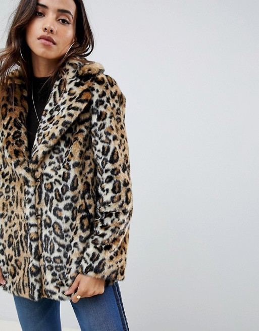 ASOS DESIGN animal faux fur coat | ASOS US