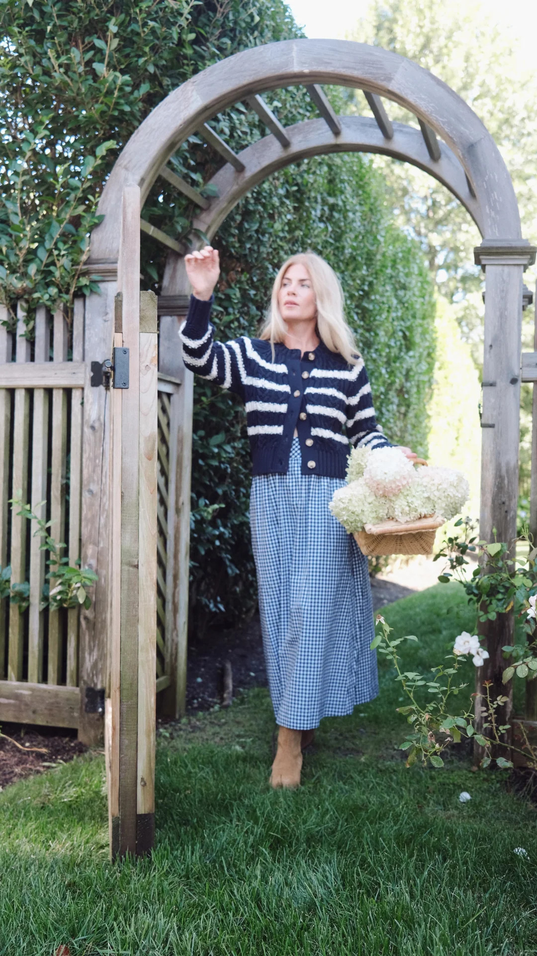 Charlotte Skirt - Navy Gingham | Marea