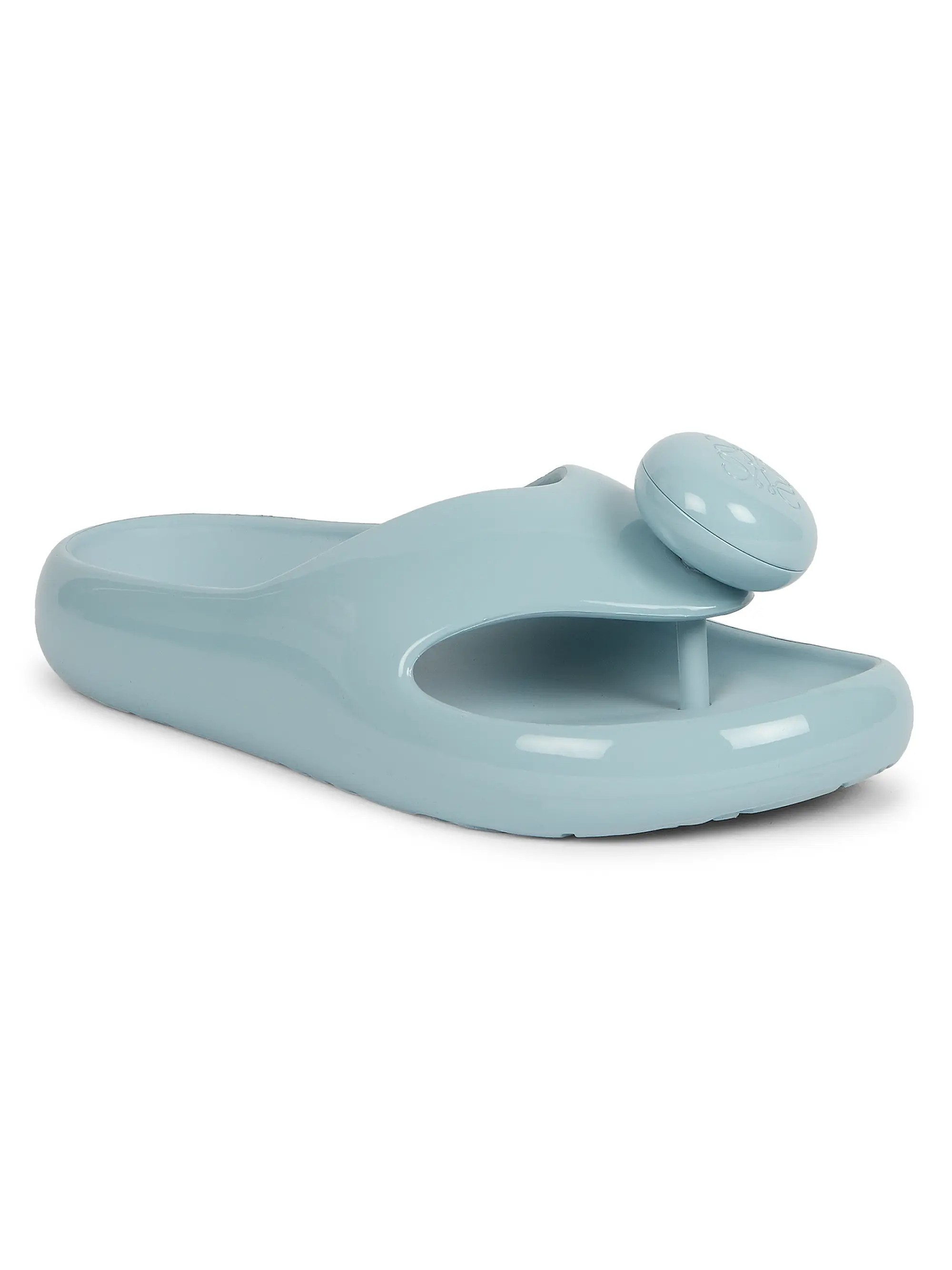 LOEWE LOEWE x Paula's Ibiza Glossy Foam Pebble Toe Post Sandals | Saks Fifth Avenue | Saks Fifth Avenue