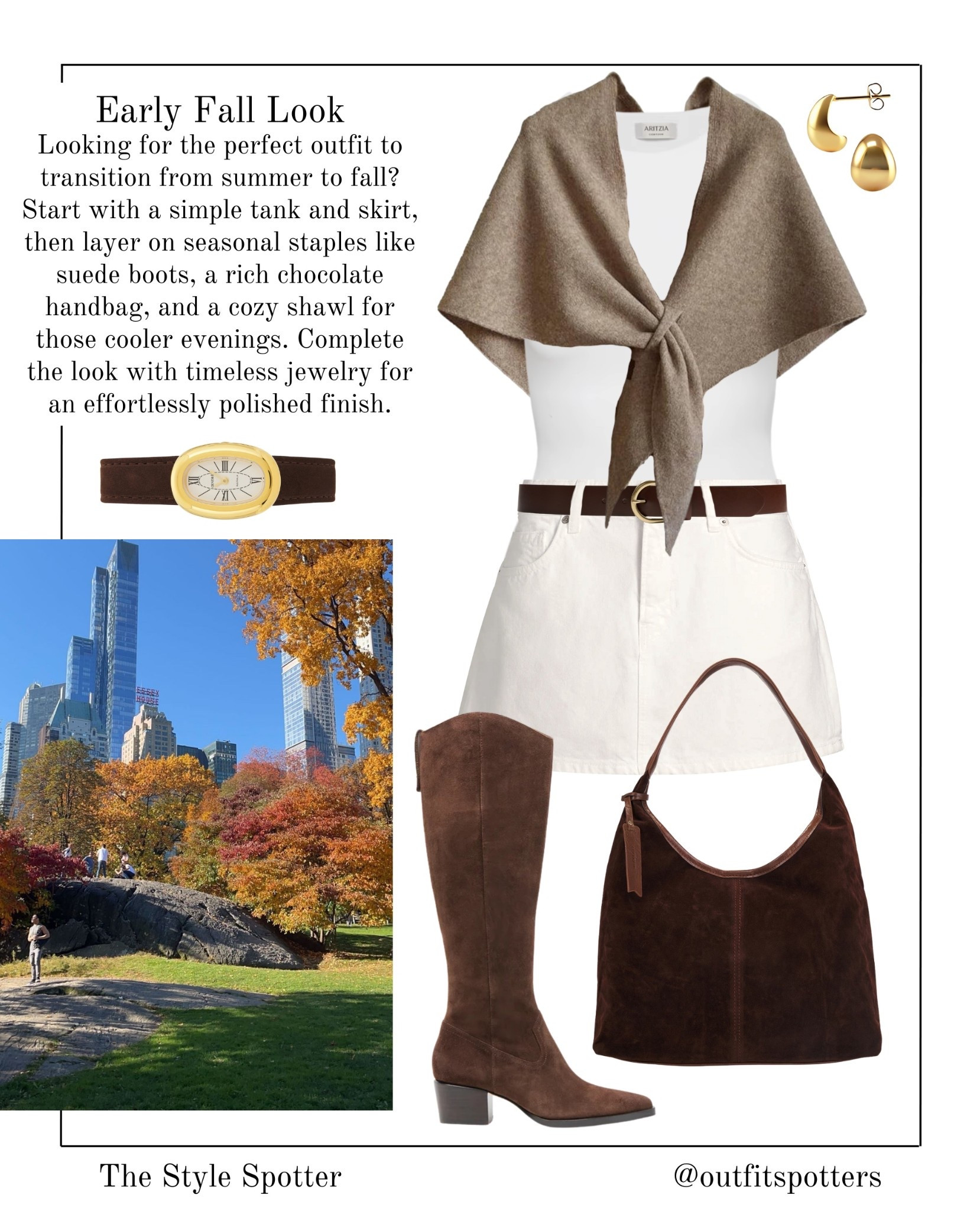 Early Fall Outfit Idea 🍁 
An early fall look is the perfect combination or classic staples layered for the swinging temperature. Includes soft hues and unique textures such as suede, cashmere, or denim. 
Shop this look👇🏼 🎃 


#LTKSeasonal #LTKU #LTKFindsUnder50