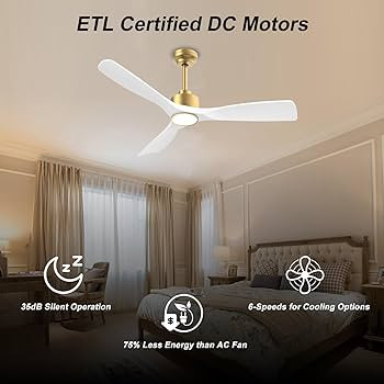 OFANTOP 52 Inch ETL Listed Smart Ceiling Fans with Lights Remote Control, Quiet DC Motor 3 Blade ... | Amazon (US)