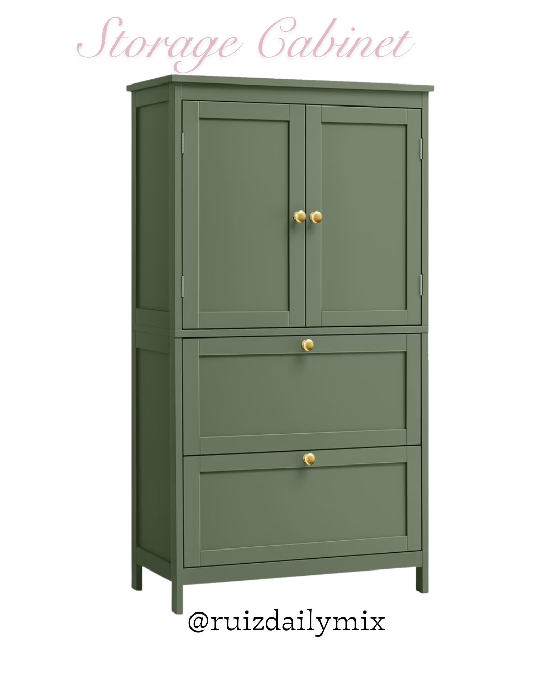  Floor Storage Cabinet, Storage Unit, Freestanding Cabinet with 2 Drawers and 2 Doors
#storage#cabinet 

 #LTKHome #LTKSaleAlert
