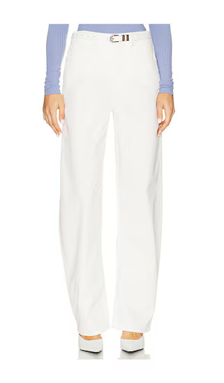 Good American Twill Good Barrel Pant in White. - size 0 | Revolve Clothing (Global)