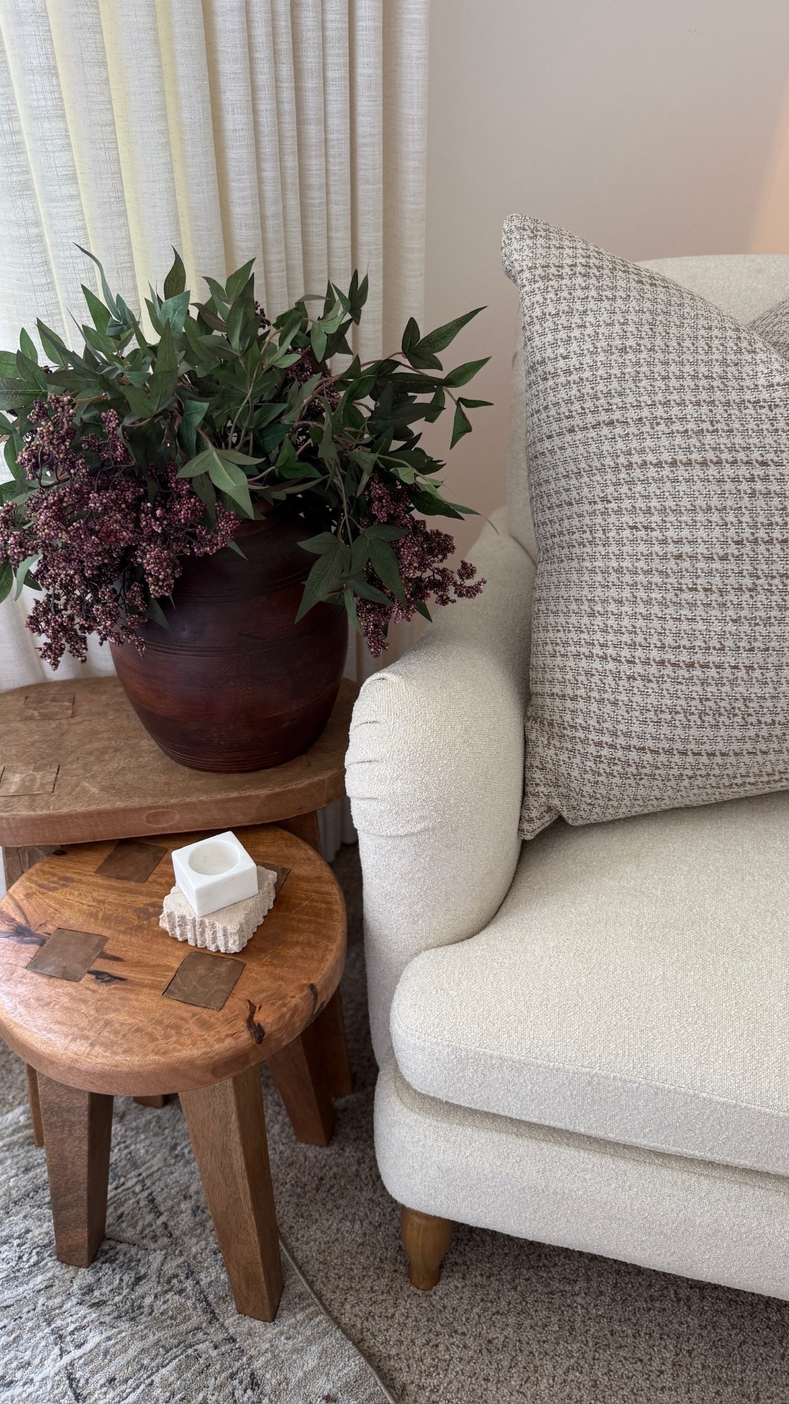 Cozy winter moment🤍 These stems are stunning, and this chair is one of my favorite affordable Target finds!

#LTKHome #LTKFindsUnder50 #LTKSeasonal