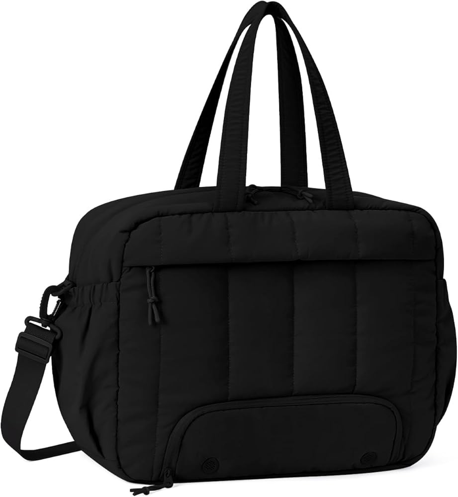 For Spirit Airlines Personal Item Bag 18x14x8 Puffer Travel Duffel Bag with Shoe Compartment Unde... | Amazon (US)