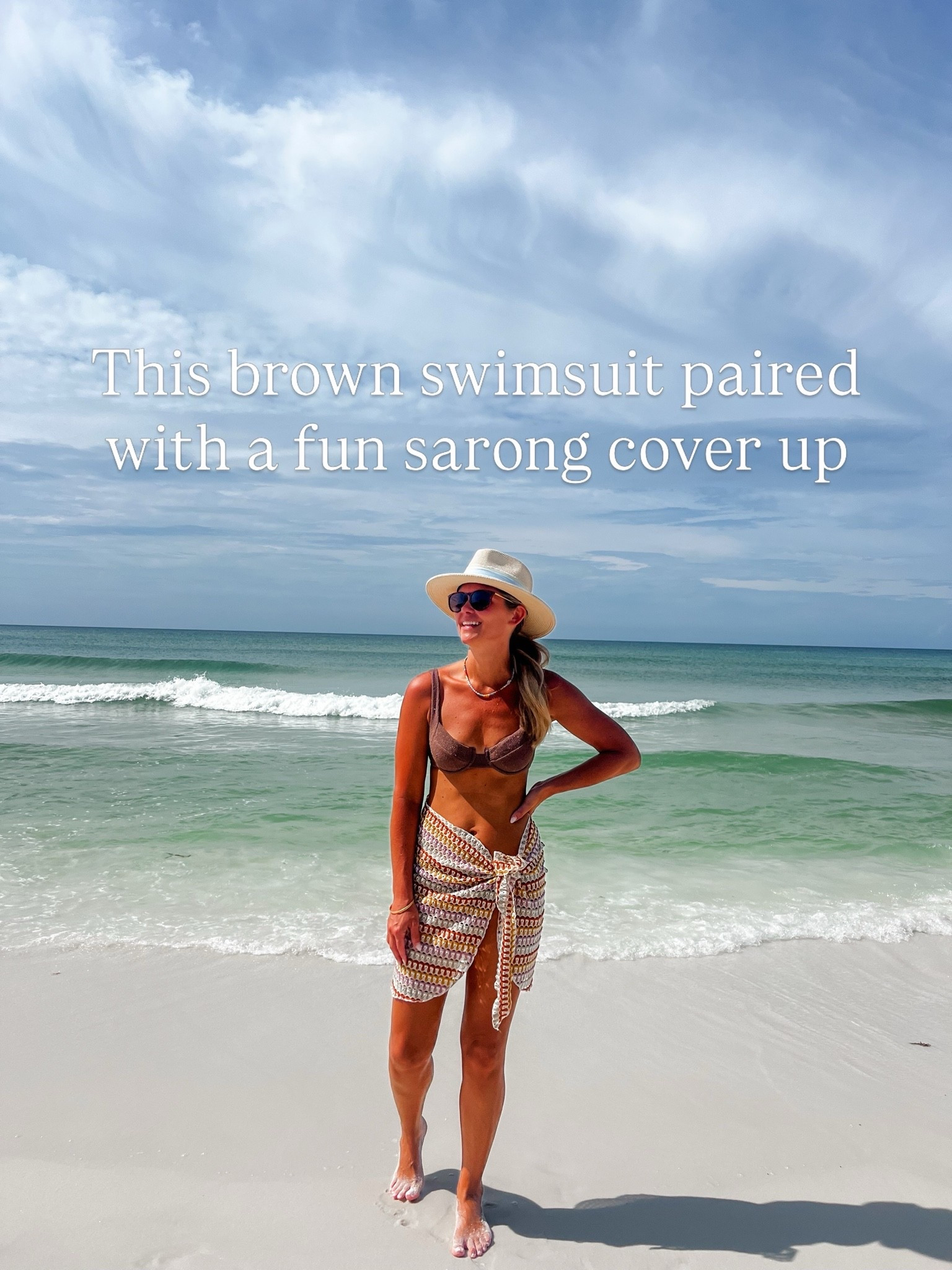 Brown swimsuit sarong cover up beach look

#LTKootd #LTKdayinmylife