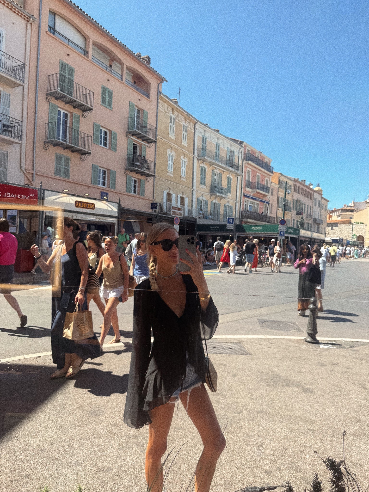 Black sheer summer top 