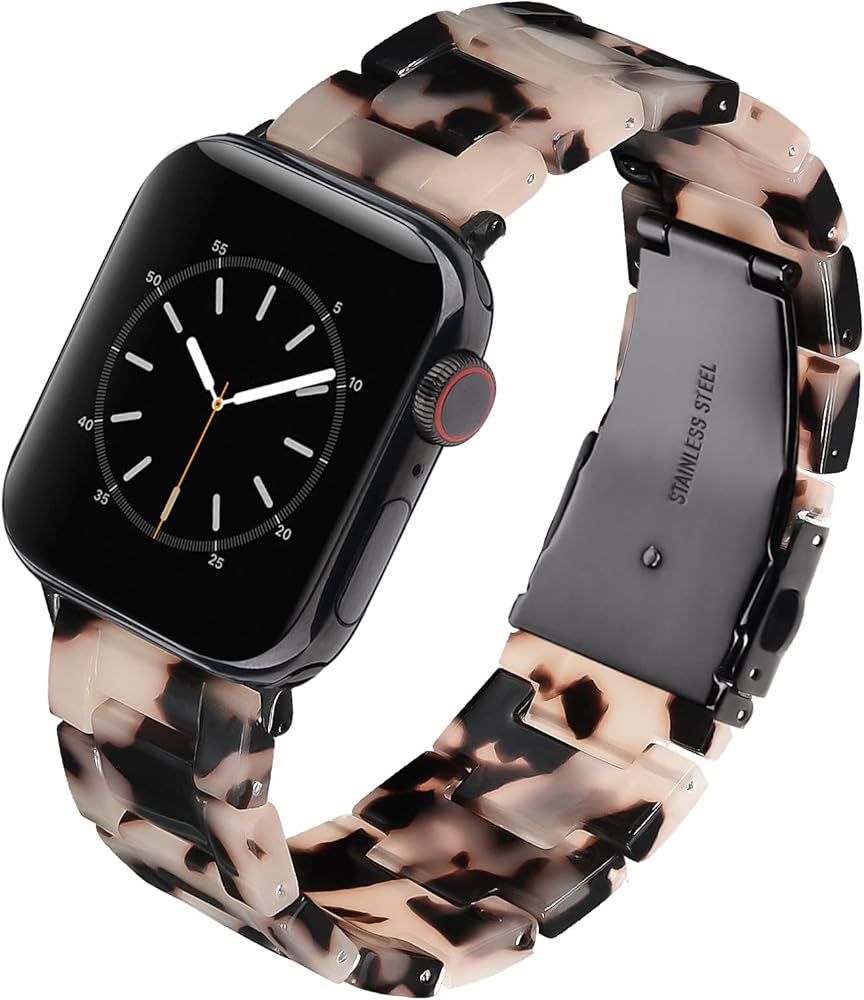 V.R.HOPE Compatible with Apple Watch Band 38mm 40mm 41mm 42mm 44mm 45mm for Women, Fancy Resin Wrist | Amazon (US)