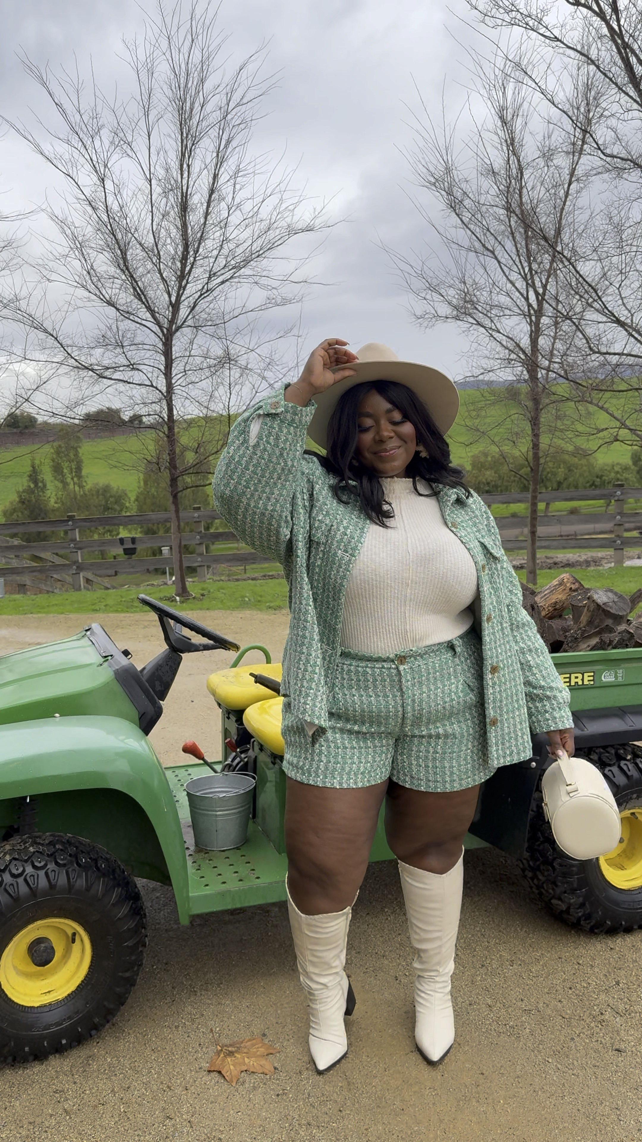 farm day slay - the Lola Girlies donned their best western cowgirl fits for a day with @ltk.hq at @marfarm_slo. Thank you so much for your hospitality and the puppies. 🐶🥺🤍

Plus Size Fashion, Tweed Outfit, Plus Size Wide Calf Boots 

#LTKfindsunder100 #LTKshoecrush #LTKplussize