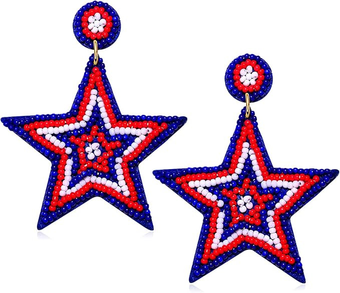 4th of July Earrings, 4th of July Outfits for Women, 4th of July Accessories, Patriotic Letter US... | Amazon (US)