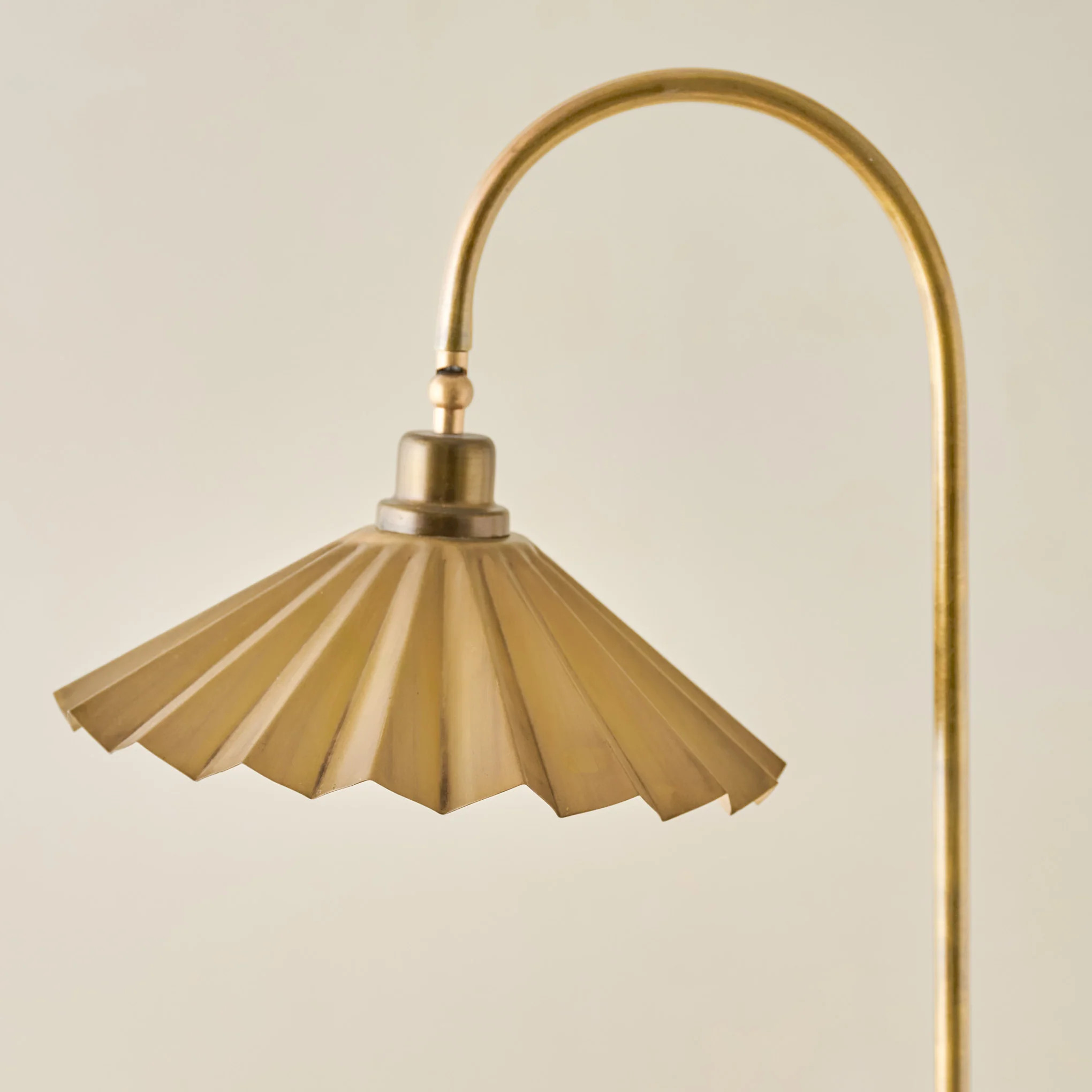 Oversized Brass Pleat Task Lamp | Magnolia