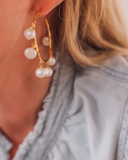 These beautiful earrings are perfect for dressing up or down… the pearl details are a gorgeous addition to a classic gold hoop! 

~Erin xo 

#LTKstyletip #LTKwedding
