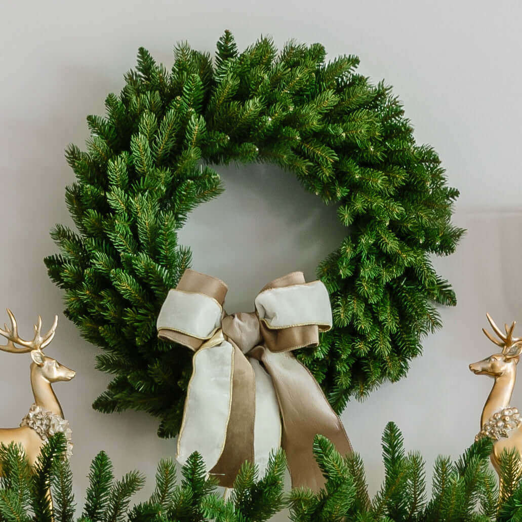 24" King Fraser Fir Artificial Christmas Wreath LED Lights | King of Christmas