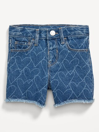 High-Waisted Frayed-Hem Jean Shorts for Toddler Girls | Old Navy (US)