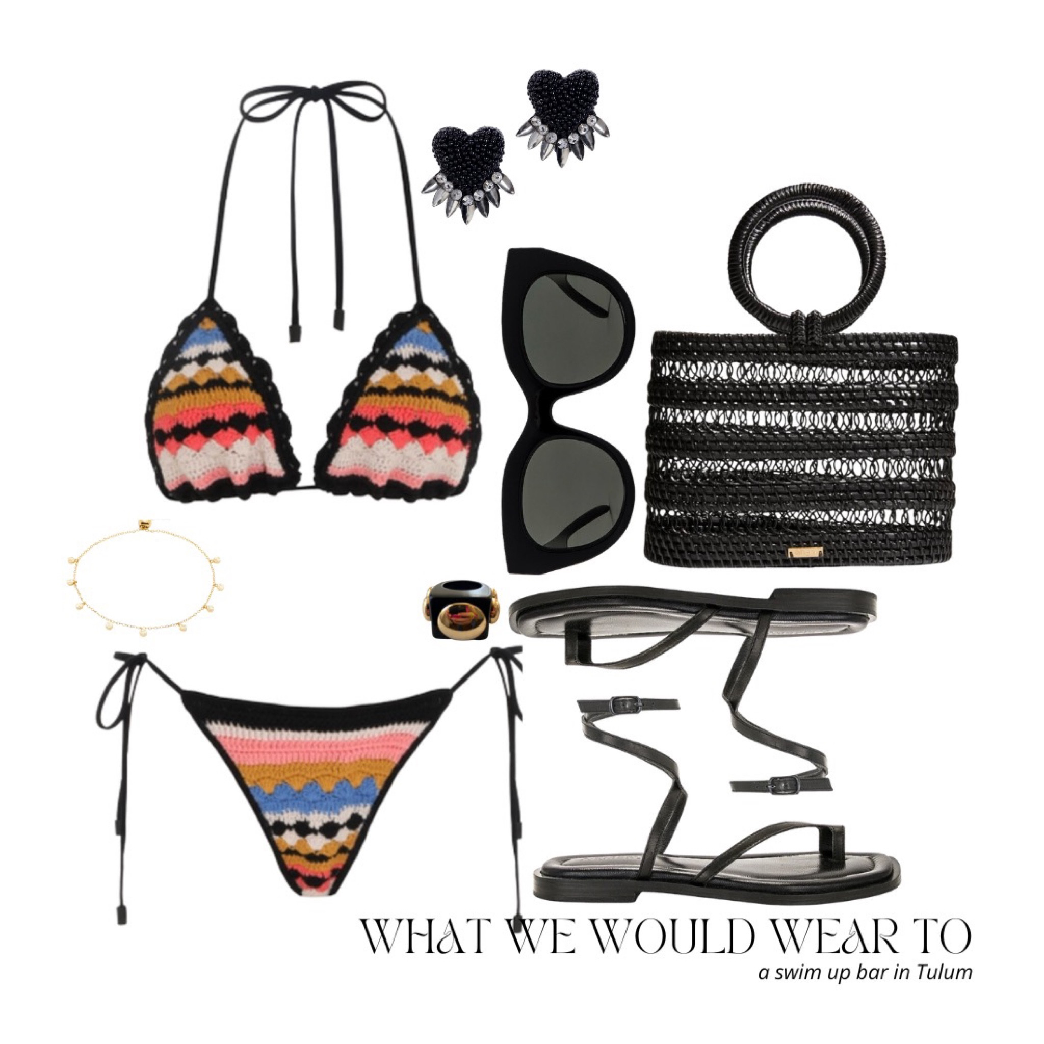 A crochet swim look 🖤ring is Smith & co jewelry and we have a code for 20% off! POEMA20