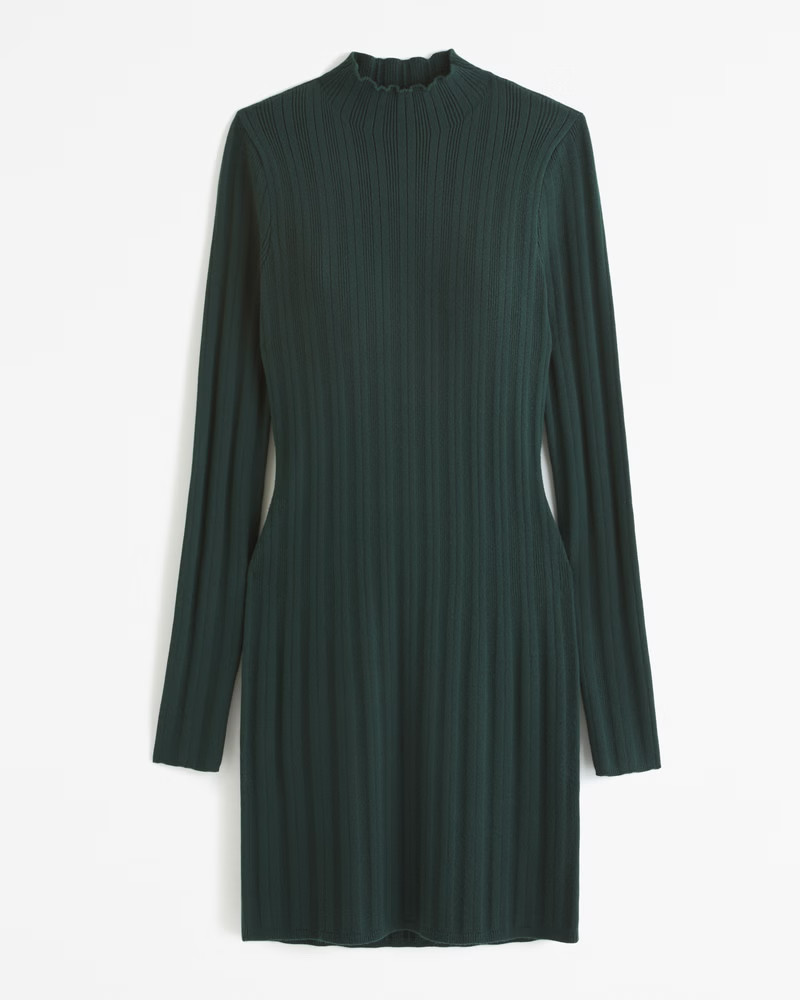 Long-Sleeve Mockneck Mini Sweater Dress | Abercrombie & Fitch (US)