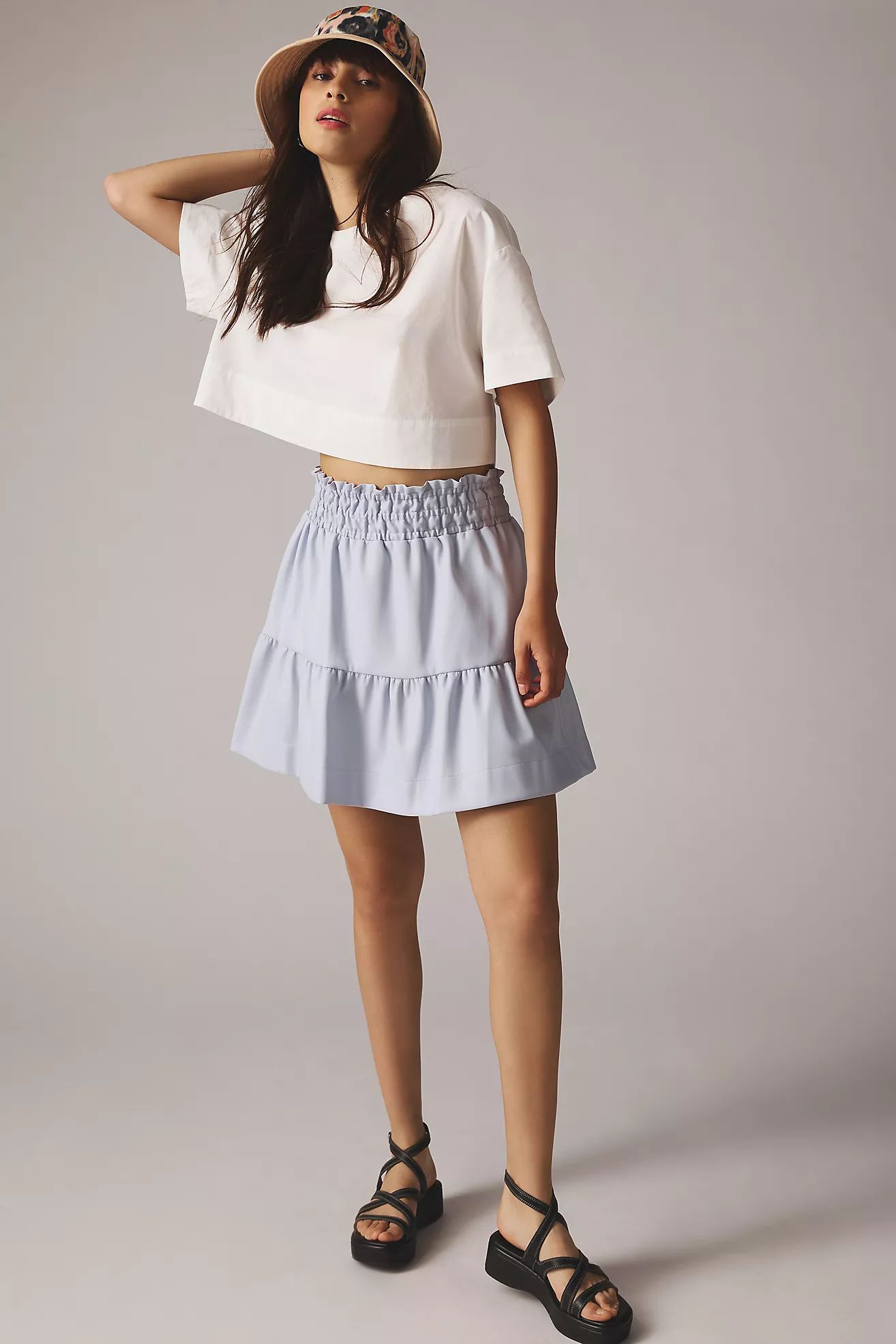 The Somerset Faux Leather Mini Skirt | Anthropologie (US)