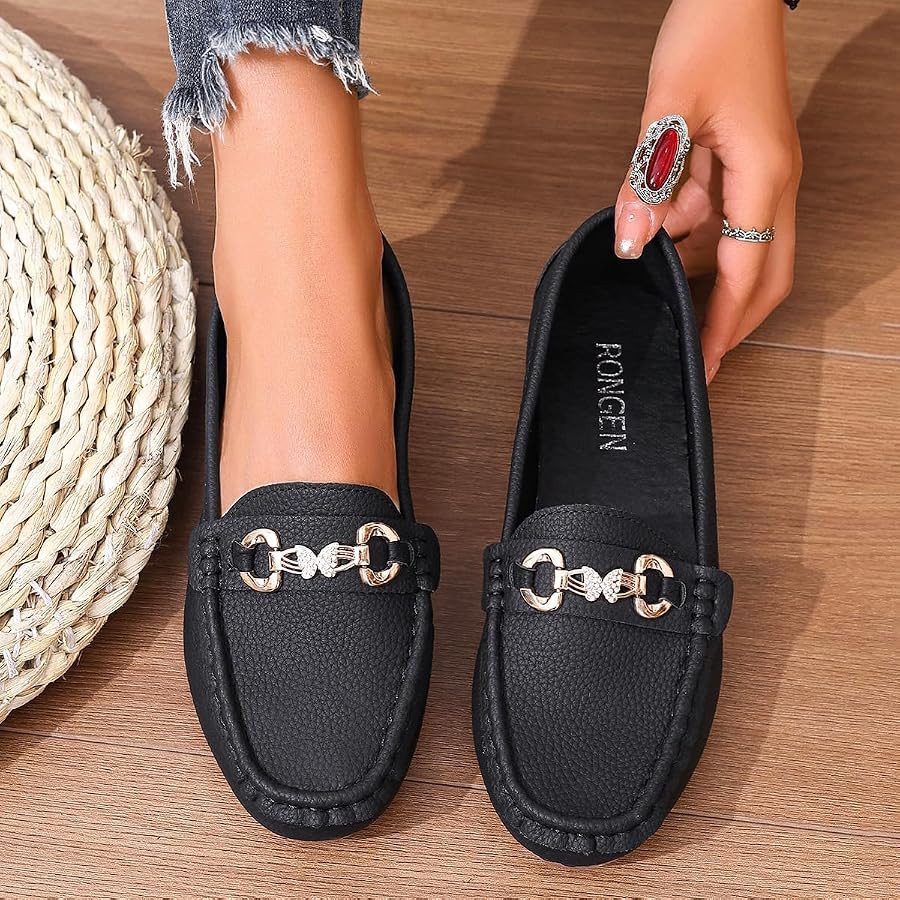 Amazon.com | Loafers for Women Business Casual Shoes Comfortable & Lightweight Penny Loafers Slip... | Amazon (US)