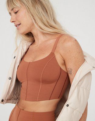 OFFLINE By Aerie Real Me Hold Up! Corset Sports Bra | Aerie