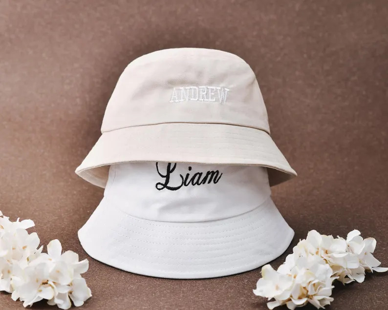 Personalized Embroidered Bridal Bucket Hat: A Stylish Gift for Bridesmaids , a Unique Party Acces... | Etsy (Global)