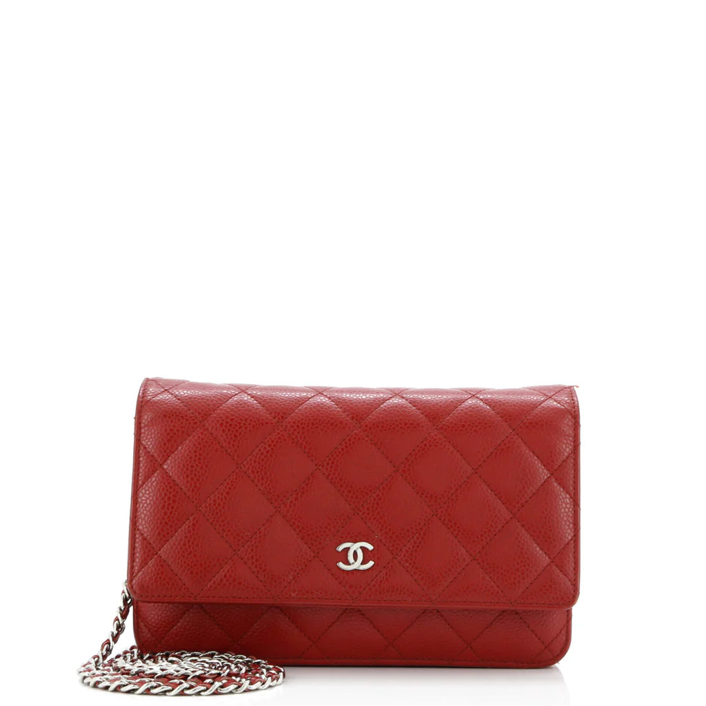 Wallet on Chain Quilted Caviar | Rebag