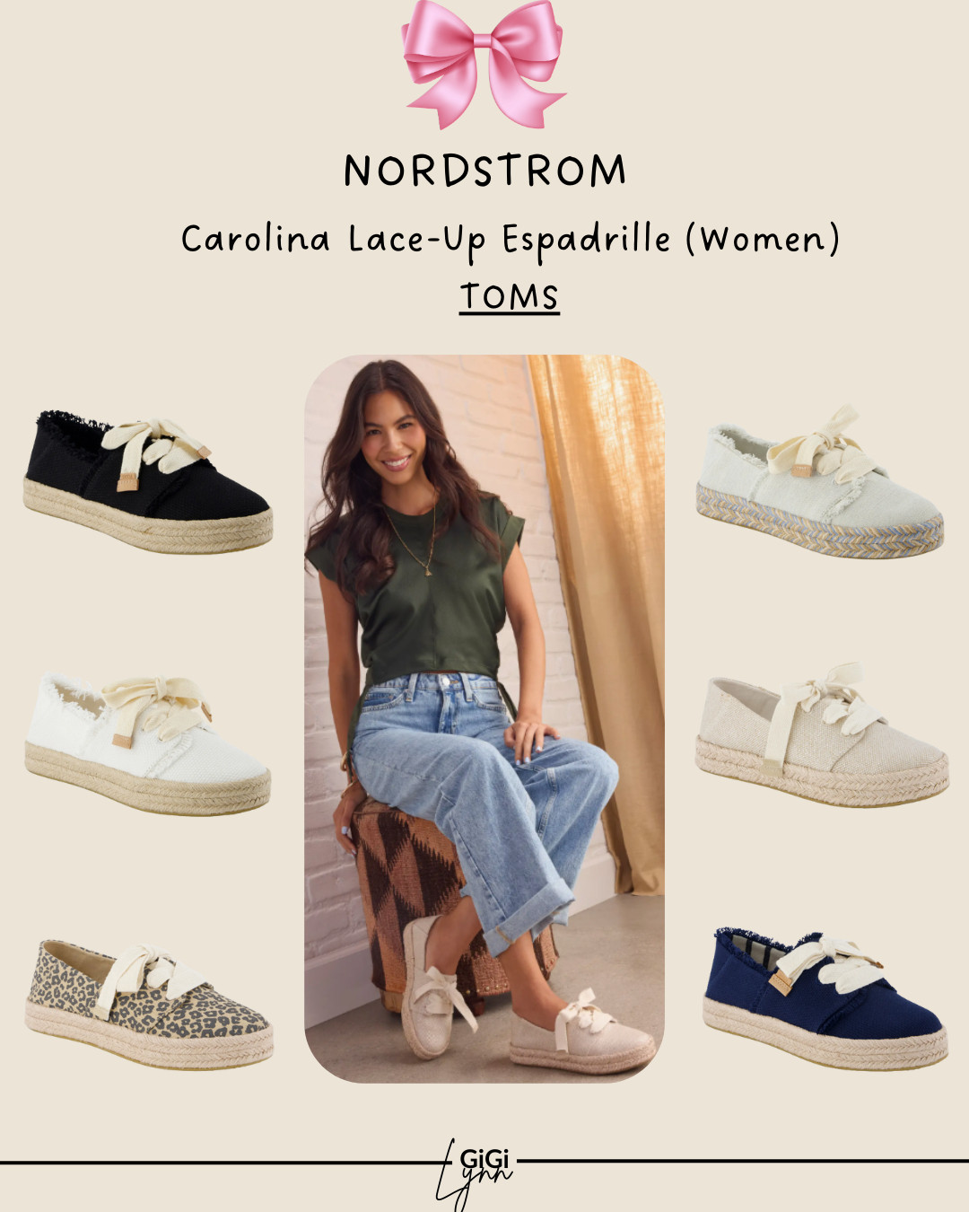 The Carolina Lace-Up Espadrille for Women by TOMS is the perfect blend of effortless summer style and all-day comfort. Featuring a classic espadrille sole with a flattering lace-up design, this women’s espadrille sandal adds a touch of casual elegance to warm-weather outfits.

Lightweight and easy to wear, these lace-up espadrilles pair beautifully with sundresses, maxi dresses, denim shorts, wide-leg pants, linen sets, and vacation outfits. Ideal for spring and summer outfits, travel days, beach vacations, brunch, and everyday casual wear, they offer comfort without sacrificing style.

If you’re looking for versatile summer shoes that feel comfortable, timeless, and polished, the Carolina Espadrille is a warm-weather staple you’ll reach for on repeat.

✨ Classic espadrille style made for everyday summer living.

#LTKFinds #TOMSStyle #Espadrilles #SummerShoes #CasualChic #VacationStyle #EverydayWear #LTKStyle
 

 #LTKootd #LTKWorkwear #LTKTravel