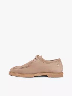 TH Monogram Suede Moc Toe Loafers | Tommy Hilfiger UK