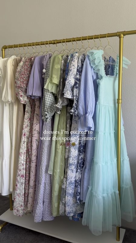  Clothing rack, Amazon home finds, Amazon clothing rack, gold clothing rack, spring dresses, summer dresses, floral dress

#LTKSeasonal #LTKSaleAlert #LTKHome