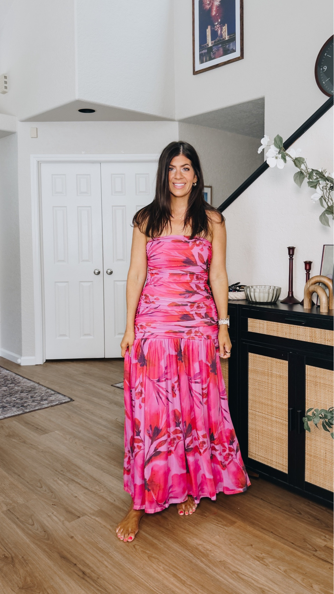 In a medium mesh drop waist dress

#LTKMidsize #LTKSaleAlert #LTKWedding