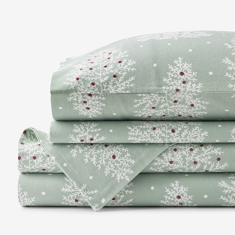 Legends Hotel™ Evergreen Trees Velvet Flannel Sheet Set | The Company Store